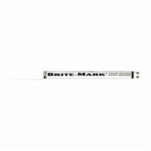 Dykem® BRITE-MARK® 41008 Permanent Paint Marker With Valve Action, Fine Tip, White